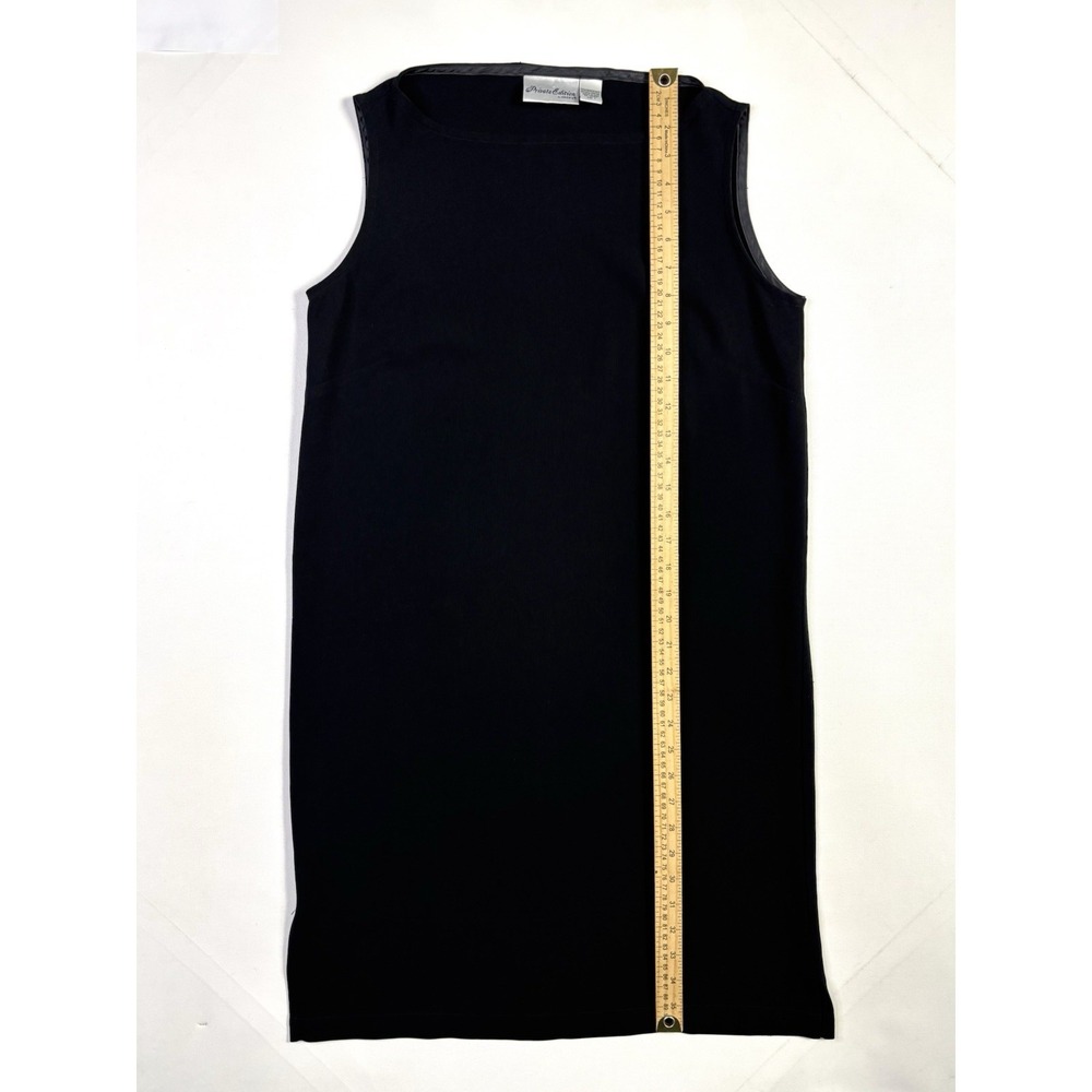 Private Edition by Chico's Dress Size 1 Black Sleeveless Shift Made In USA - Picture 4 of 7